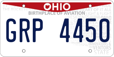 OH license plate GRP4450