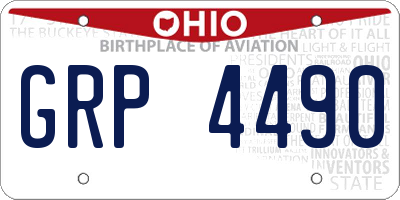 OH license plate GRP4490