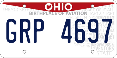 OH license plate GRP4697