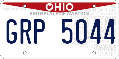 OH license plate GRP5044