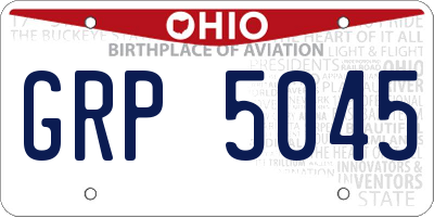 OH license plate GRP5045