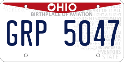 OH license plate GRP5047