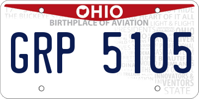 OH license plate GRP5105