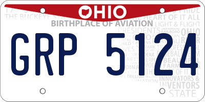 OH license plate GRP5124