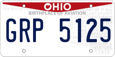 OH license plate GRP5125