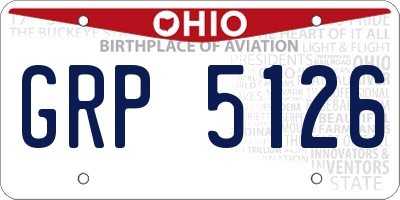 OH license plate GRP5126