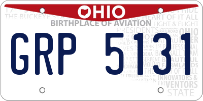 OH license plate GRP5131