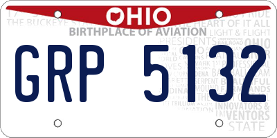 OH license plate GRP5132