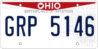 OH license plate GRP5146