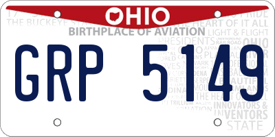 OH license plate GRP5149