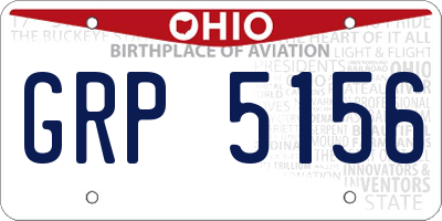 OH license plate GRP5156