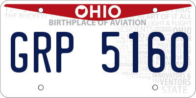 OH license plate GRP5160