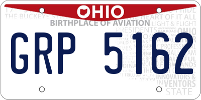 OH license plate GRP5162