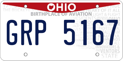 OH license plate GRP5167
