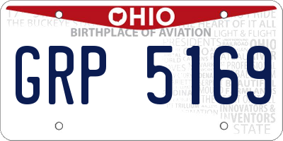 OH license plate GRP5169