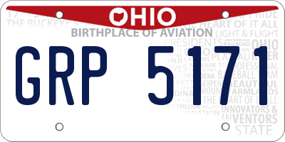 OH license plate GRP5171