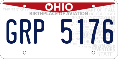 OH license plate GRP5176
