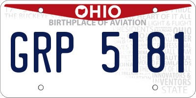 OH license plate GRP5181