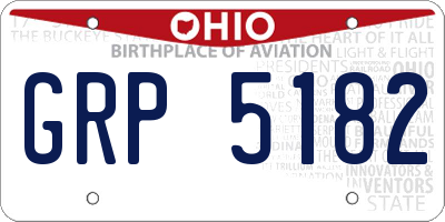 OH license plate GRP5182