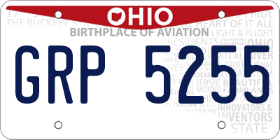 OH license plate GRP5255