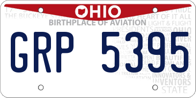 OH license plate GRP5395