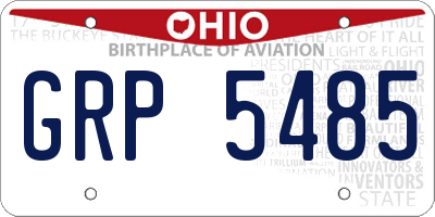 OH license plate GRP5485