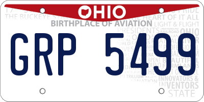 OH license plate GRP5499