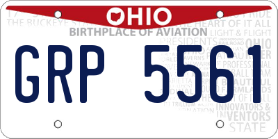 OH license plate GRP5561
