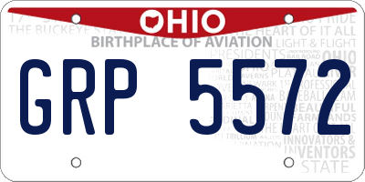 OH license plate GRP5572