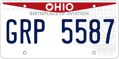 OH license plate GRP5587