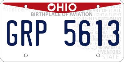 OH license plate GRP5613