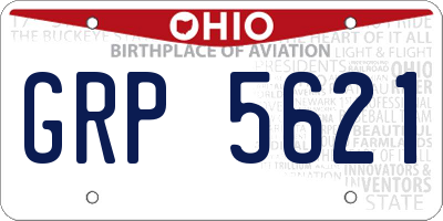 OH license plate GRP5621