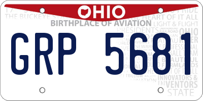 OH license plate GRP5681