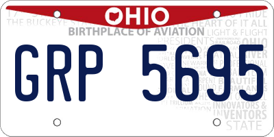OH license plate GRP5695