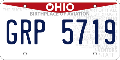 OH license plate GRP5719