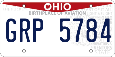OH license plate GRP5784