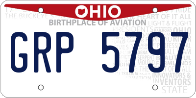 OH license plate GRP5797