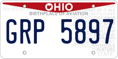 OH license plate GRP5897