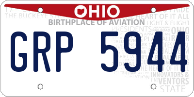 OH license plate GRP5944