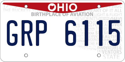 OH license plate GRP6115