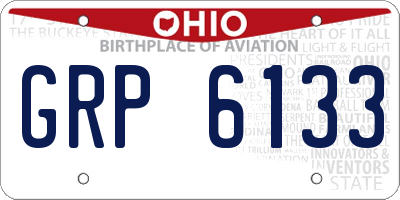 OH license plate GRP6133