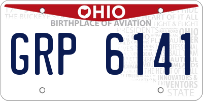 OH license plate GRP6141