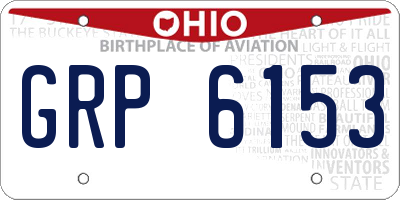 OH license plate GRP6153