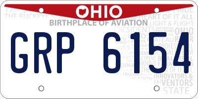 OH license plate GRP6154