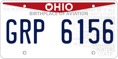 OH license plate GRP6156