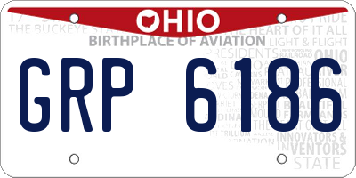 OH license plate GRP6186