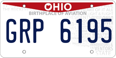 OH license plate GRP6195
