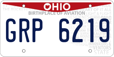 OH license plate GRP6219