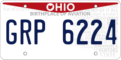 OH license plate GRP6224