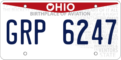 OH license plate GRP6247